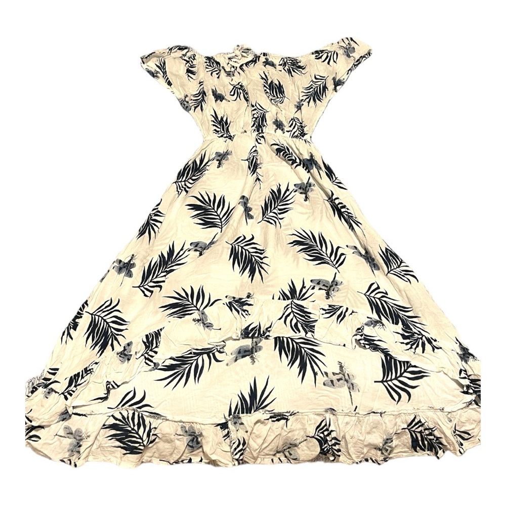 Womens low front long back floral dress100% Rayon